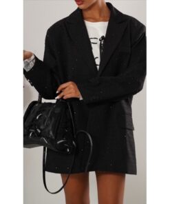 Σακάκι oversize με μαύρα στρας