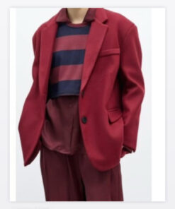 Oversized Παλτό–Σακάκι Σε Μπορντό