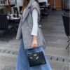 Αμάνικο καρό  παλτό 100% cotton oversize με σούστα ,ζώνη και τσέπες