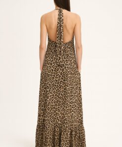 Alternative view of Φόρεμα ανάλαφρο Α γραμμή εξώπλατο βισκόσε