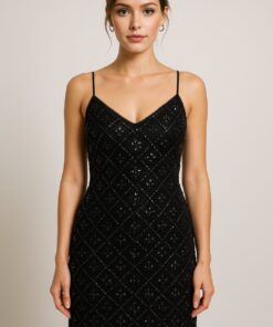 Φόρεμα  κεντήμενες λεπτομέρειες με λαμπερές παγιέτες