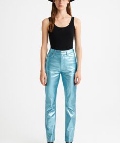 Παντελόνι μεταλλικό σιέλ