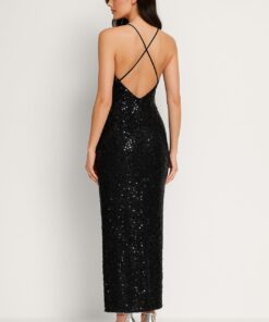 Φόρεμα μάυρο όλο παγιέτα