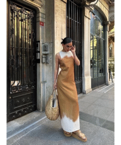 Alternative view of Φόρεμα λινό ίσια γραμμή