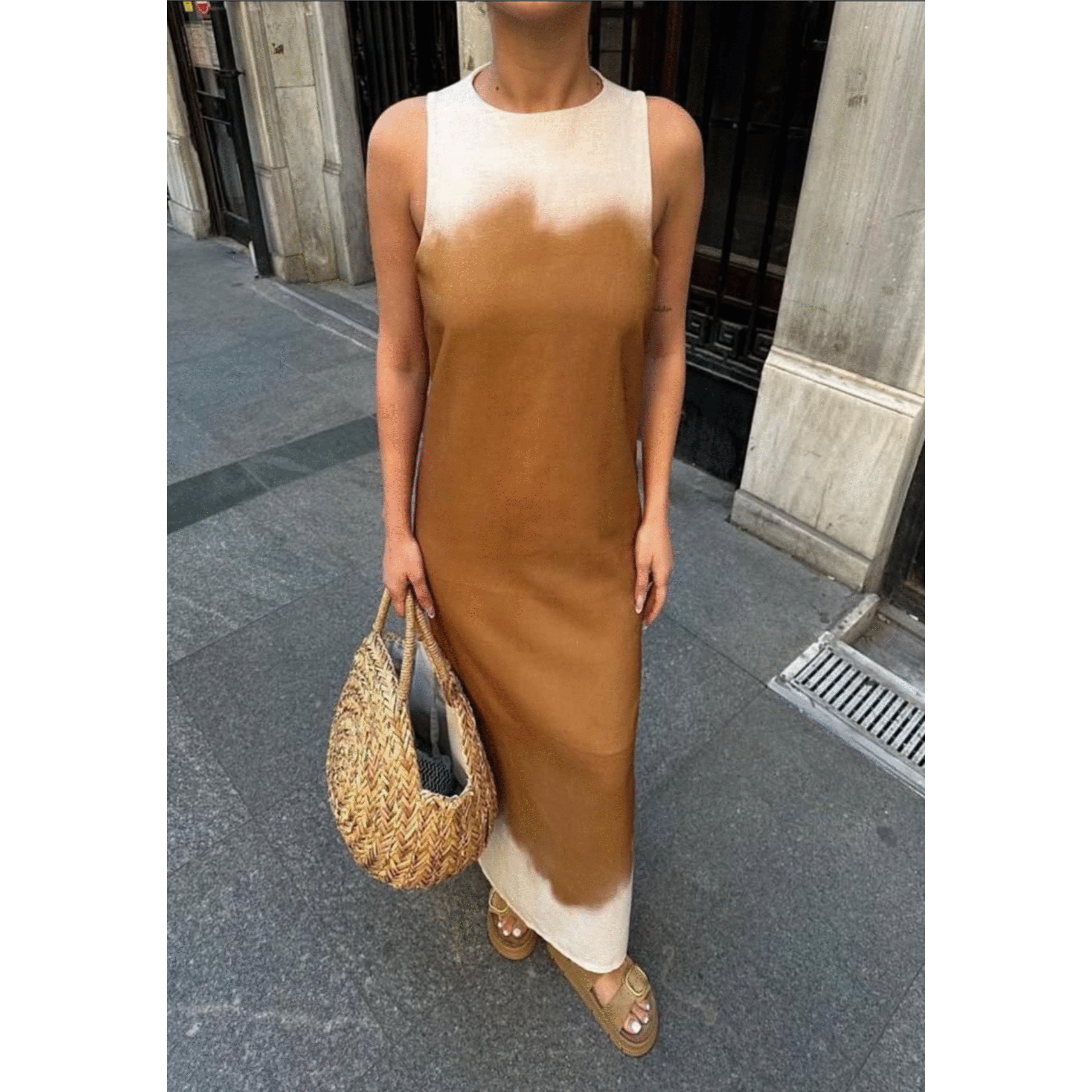 Φόρεμα λινό ίσια γραμμή