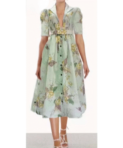 Φόρεμα φλοράλ μίντι με ζώνη