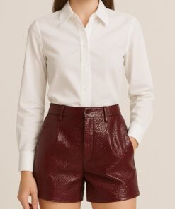 Σορτς με δέρμα ανάγλυφο  ελαφρώς γυαλιστερό