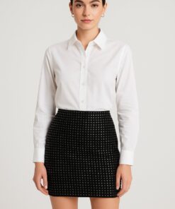 Φούστα με γυαλίστερα τρουξ