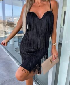 Φόρεμα με κρόσσια