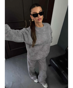 Πέτροπλυμένη σετ φόρμα με διακοσμητικά στρας