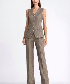 Σετ γιλέκο με ρίγα