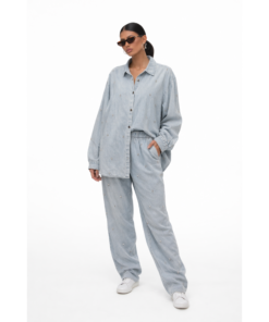 Oversized Denim Set με Στρας