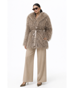 Μακρύτριχη Γούνα Με Ζώνη