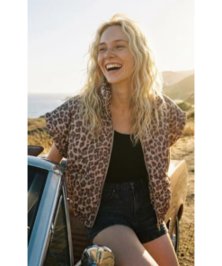 Καπιτονέ Animal Print Μπουφάν με Λάστιχο & Φερμουάρ – Άνετη Γραμμή